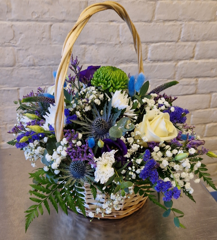 Purple, Blue and White Basket